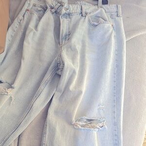 Light Blue Distressed Women Jeans